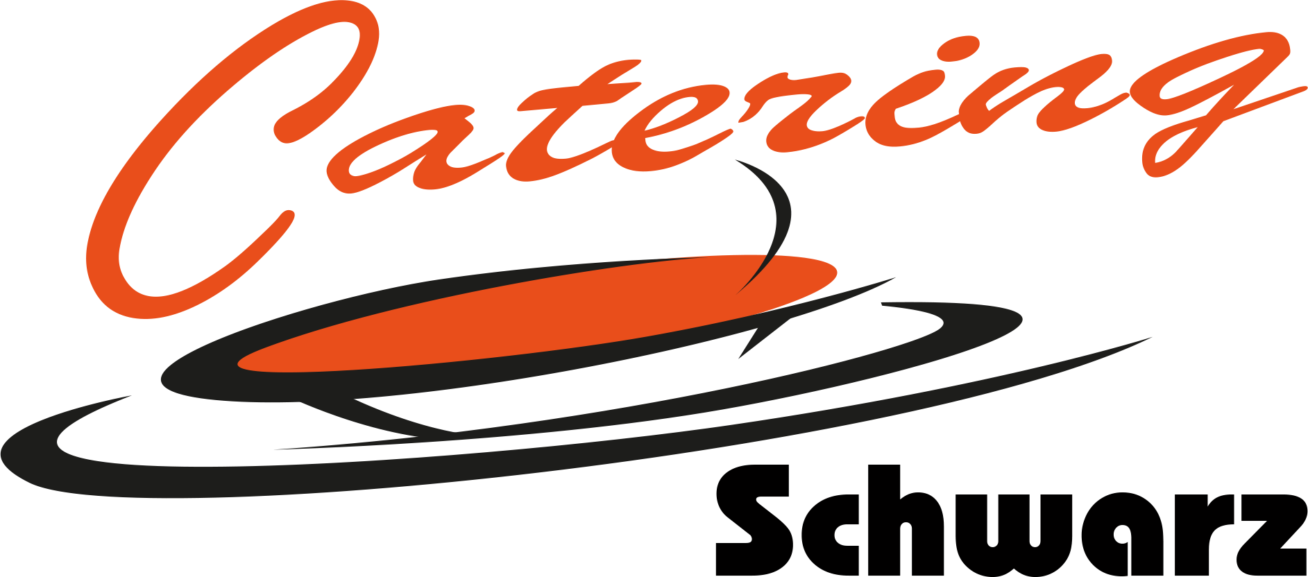 Das Logo des Catering Schwarz