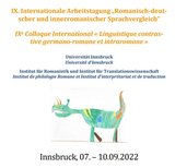 Event-Bild IX. Internationale Arbeitstagung  „Romanisch-deutscher und innerromanischer Sprachvergleich“
