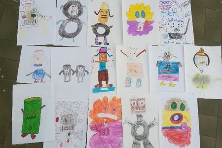 Müllmonster Zeichnungen von Kindern mit lustigen Motiven von Müllmonstern