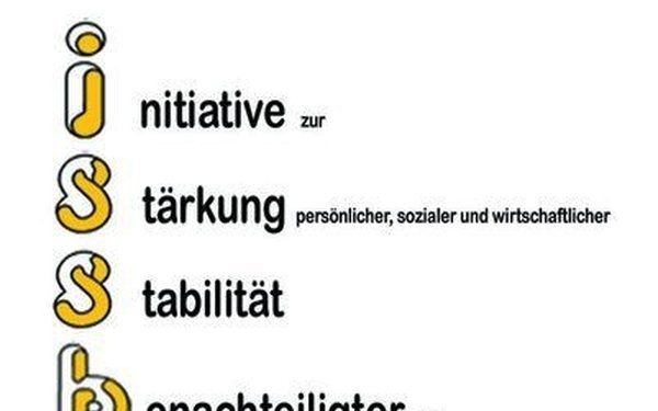 issba steht in einzelnen Buchstaben untereinander. Zu jedem Buchstaben ein Wort, damit es folgenden Text ergibt: Initiative zur Stärkung persönlicher, sozialer und wirtschaftlicher Stabilität benachteiligter am Arbeitsmarkt.