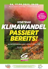 Event-Bild Grüner Kulturherbst - Vortrag "Klimawandel passiert bereits!"