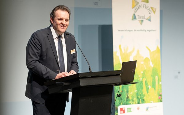 Landesrat René Zumtobel am Rednerpult