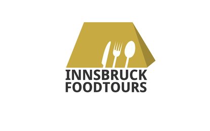 Das Logo der Innsbruck Food Tour: Messer, Gabel und Löffel vor dem goldenen Dachl