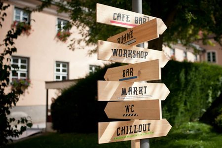 Wegweiser zuverschiedenen Veranstaltungsangeboten
